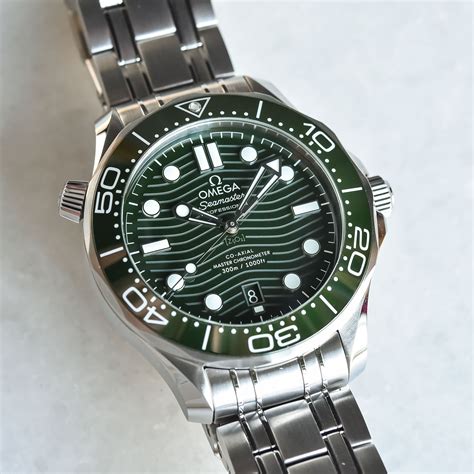 omega seamaster green dial vintage|omega seamaster diver 300m price.